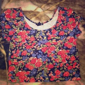 Forever 21 floral crop top
